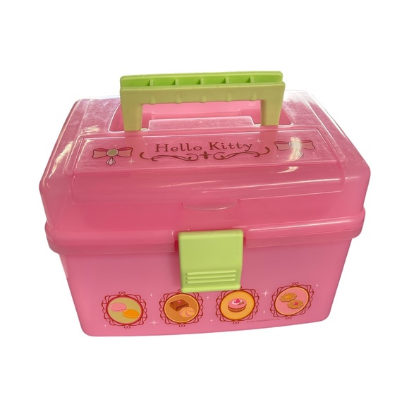 2008 Sanrio Hello Kitty Plastic Cosmetic Carrying Case Caboodle RARE - Picture 2 of 13